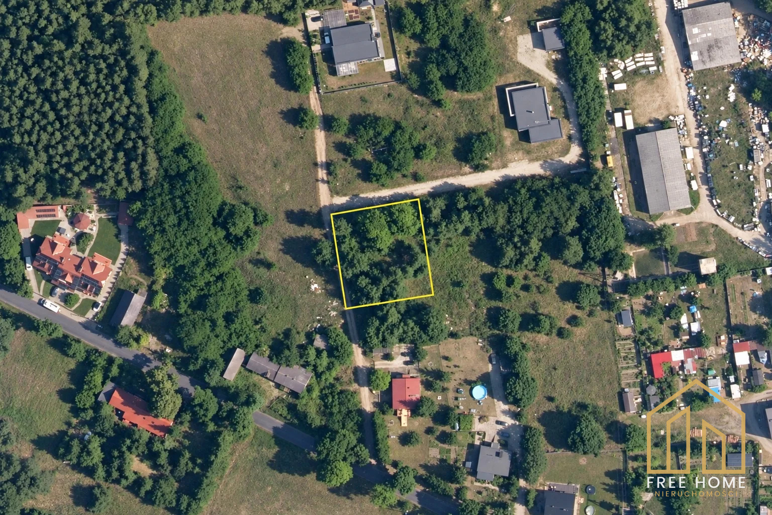 Działka budowlana przy lesie, Głogówko, 1000 m² — miniatura 3